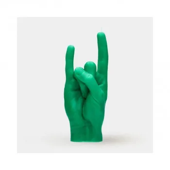 Свеќа, Hand Gesture Candles, You Rock, зелена 