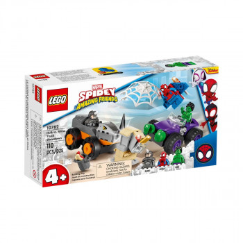 LEGO коцки, Marvel: Spidey Amazing Friends - Hulk vs. Rhino Truck Showdown 