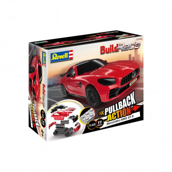 Макета, Build 'n Race Mercedes AMG GT R - Red, 1:43 