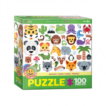 Детска сложувалка, Emojipuzzle-Wild Animals, 100 парчиња 
