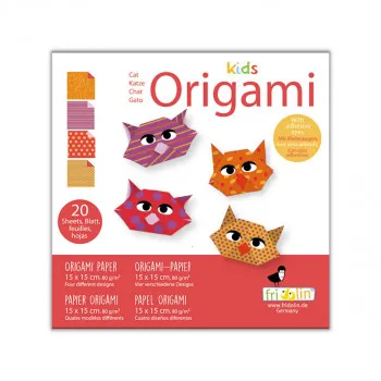 Детски оригами - Мачиња, 15 x 15 cm 