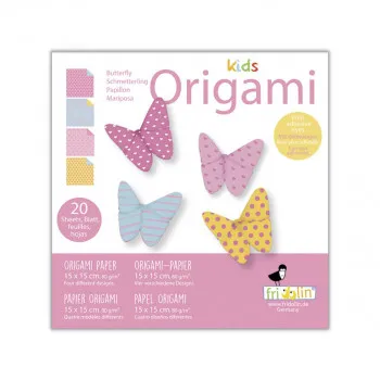 Детски оригами - Пеперутки, 15 x 15 cm 