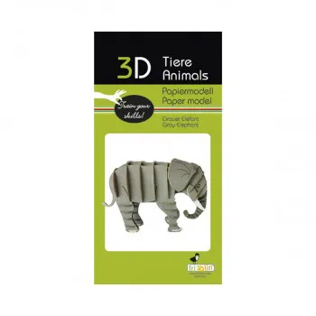3Д модел од хартија, Слон 