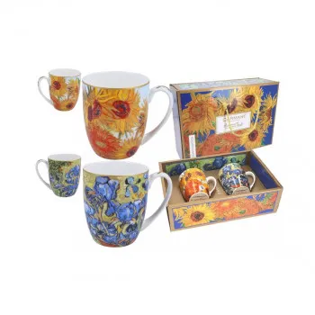 Сет од 2 шолји, Van Gogh - Sunflowers & Irises 