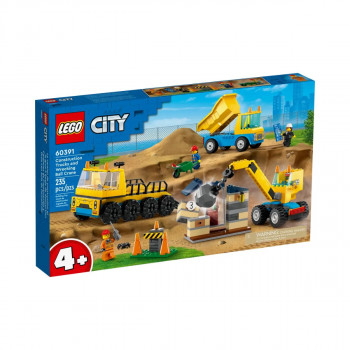LEGO коцки, City, Construction Trucks and Wrecking Ball Crane 