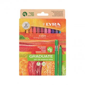 Уметнички фломастери, Lyra Graduate Art Tip Marker Pens, 0,8 - 1,2 mm, 1/24 