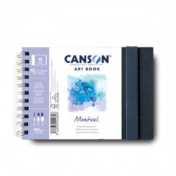 Скицник со спирала, Canson Montval Art Book, A5, 300 g, 48 листа 