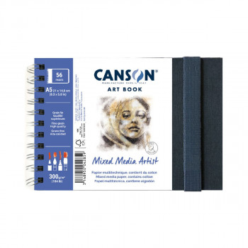 Скицник со спирала, Mixed Media Artist Art Book, А5, 300g, 56 листа 