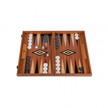 Сет за табла, Handmade Mahogany Inlaid Backgammon with Black & Oak Points 