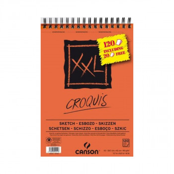 Скицник, Canson XXL Croquis, A3, 90 g/m², 120 листови 