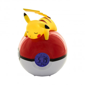 3D столна ламба-будилник, Pokemon - Pokeball with Pikachu 