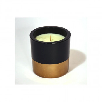 Свеќа, Candele Firenze VIP Glass, кадифена црна/металик костенлива 