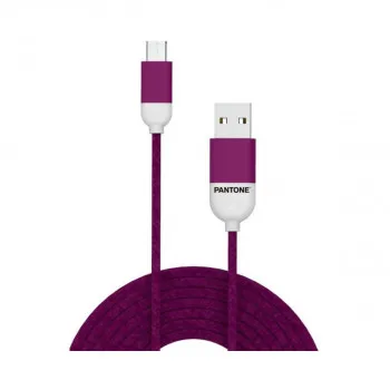 USB кабел за Android уреди, Pantone - Micro USB, виолетов, 1м 