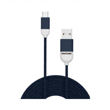 USB кабел за Android уреди, Pantone - Micro USB, темносин, 1м 