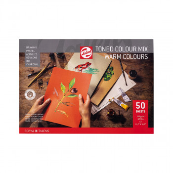 Тонирана хартија - микс, Talens - Warm Colours, A3, 50 листови 