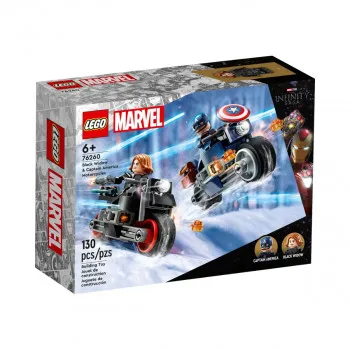 LEGO коцки, Marvel, Black Widow & Captain America Motorcycles 