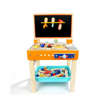 Дрвена работна маса со алати, 2 in 1 Workbench & Desk 