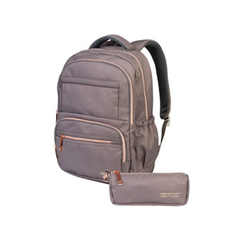 Ранец + несесер за моливи, Target Glammer Dusty Grey, 48 cm 