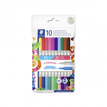 Сет од 10 двострани фломастери, STAEDTLER® 3280 
