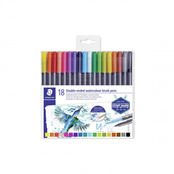 Сет од 18 двострани акварелни фломастери, STAEDTLER® Design Journey 