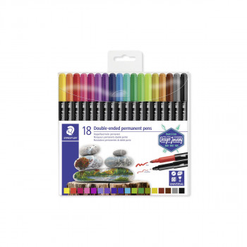 Сет од 18 двострани перманентни фломастери, STAEDTLER® Design Journey 