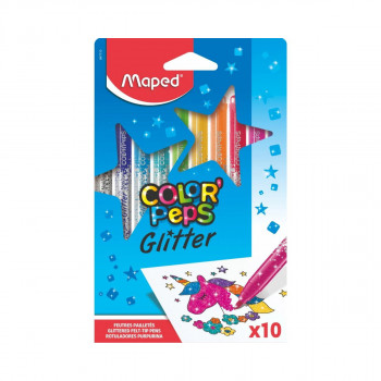 Сет од 10 глитер фломастери, Color'Peps Glitter 