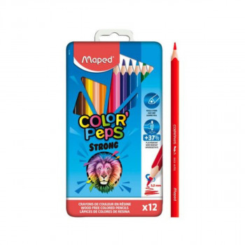 Сет од 12 дрвени боици, Color'Peps Strong 