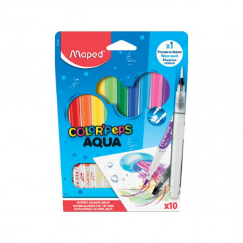 Сет од 10 акварелни фломастери, Color'Peps Aqua 