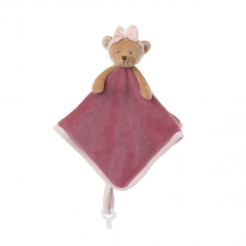 Плишана играчка со ќебенце, Happy Meli Baby Rug Pink, 30 cm 