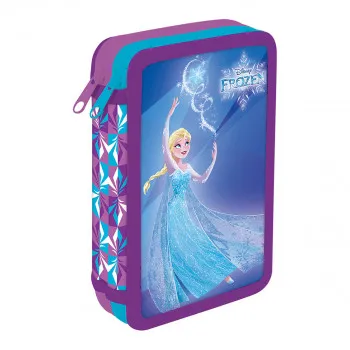 Несесер за моливи со два патенти - полн, Disney - Frozen, 25 парчиња 