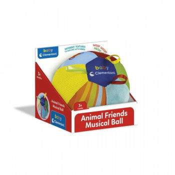 Едукативна мека топка, Baby Clementoni - Animal Friends Musical Ball 
