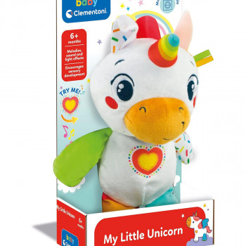 Плишана играчка со звук, Baby Clementoni - My Little Unicorn 