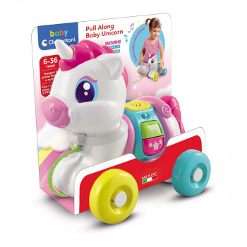 Играчка за влечење, Baby Clementoni - Pull Along Baby Unicorn 
