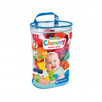 Меки коцки за градба, Soft Clemmy Touch & Play - 40 Soft Blocks 