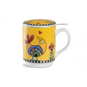 Шолја за чај со инфузер, Cocoricò Yellow, 350ml 
