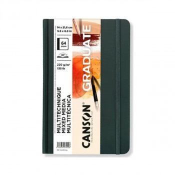 Скицник, Canson Graduate Mixed Media, 14 x 21.6 cm, 220 g/m², 64 листови 