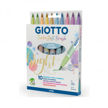 Сет брашпенс, Giotto Turbo Soft Brush Pastel, 1/10 