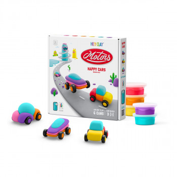 Сет за изработка со глина, Motors - Happy Cars 