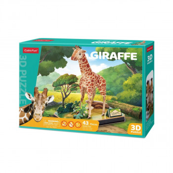 3D сложувалка, Cubic Fun - Animal Pals: Giraffe, 43 парчиња 