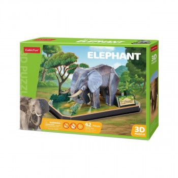 3D сложувалка, Cubic Fun - Animal Pals: Elephant, 42 парчиња 