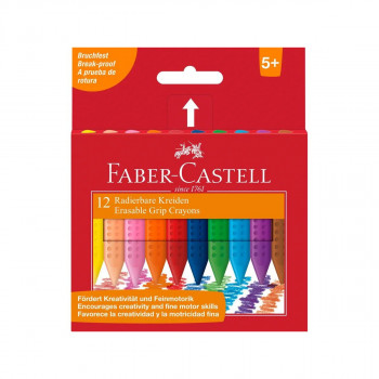 Сет од 12 мрсни боици што се бришат, Grip Crayon Erasable 