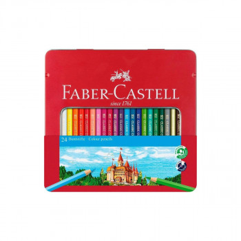 Сет од 24 дрвени боици во метална кутија, Classic Colour 