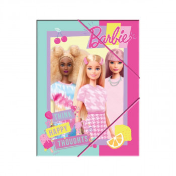 Папка со ластици, Barbie - Think Happy Thoughts, А4 