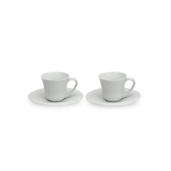 Сет од 2 шолји за кафе со тацни, KU, 70ml 