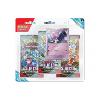 Карти за размена, Scarlet & Violet: Stellar Crown - 3-Pack Blister 