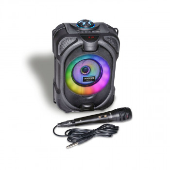 Безжичен звучник со микрофон и RGB светла, Tech - коцка 