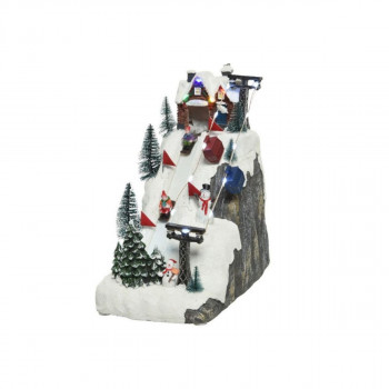 Декоративна фигура со LED светла, Christmas Village w/Ski Slope 