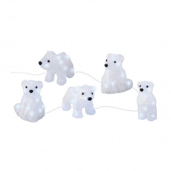 Сет декоративни фигури со LED светла, Polar Bears, 1/5 