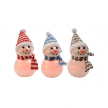 Декоративна фигура со LED светла, Snowman, 3 бои 