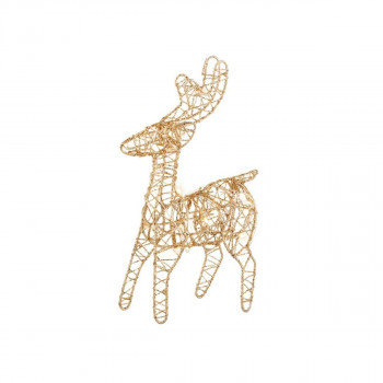 Декоративна фигура со LED светла, Reindeer - златен 